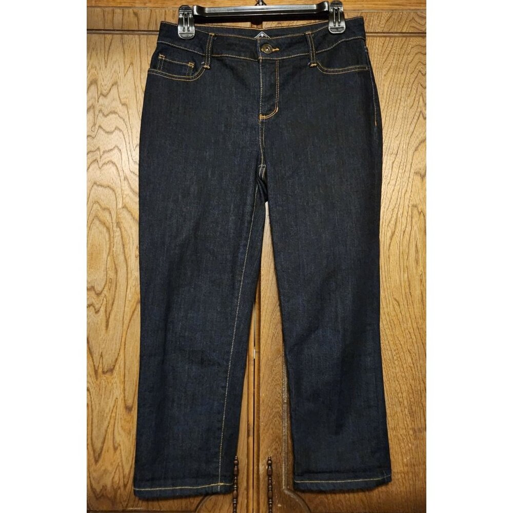 St. John's Bay Dark Denim Ladies Size 4 Ankle Pants EUC